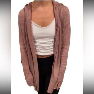 Lululemon Calm and Collected Wrap Coquette Girl Cardigan  SZ.S/P EUC dusty pink